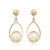 14k Yellow Gold Freshwater Pearl Earrings