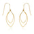 14k Yellow Gold Double Pointed Drop Earrings