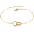 14k Yellow Gold Plain/Twist Ring Bracelet