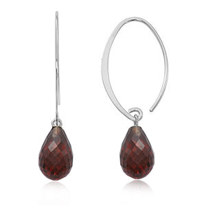 Sterling Silver and Garnet Earrings