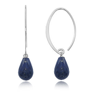 Sterling Silver and Lapis Earrings
