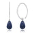 Sterling Silver and Lapis Earrings