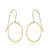 14ky Medium Simple Oval Earrings