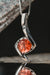 Sterling Silver Round Oregon Sunstone Drop Pendant