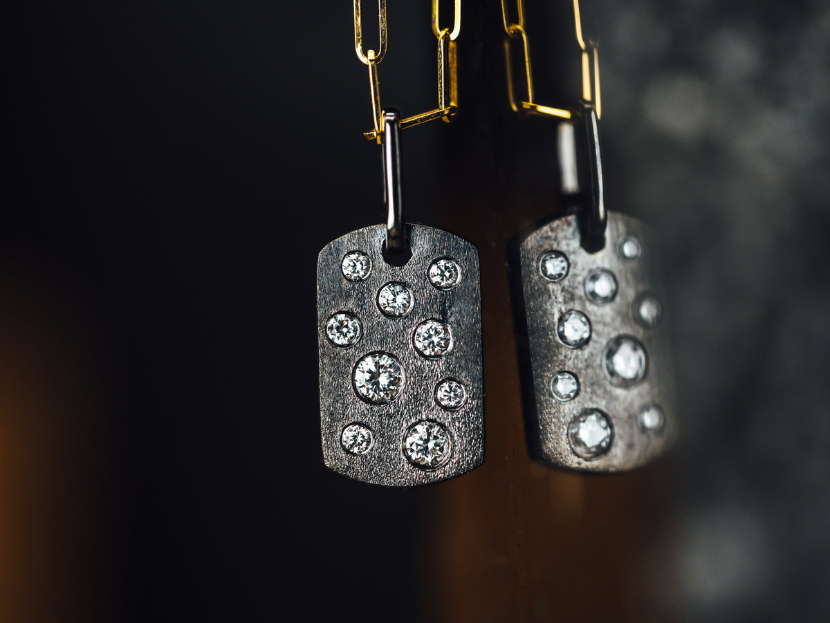 14k Yellow Gold Pave&#39; Diamond Pendant