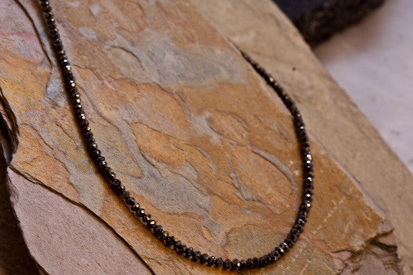 Black Diamond Necklace 18&quot;