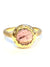 18k Yellow Gold Pink Tourmaline and Diamond Ring