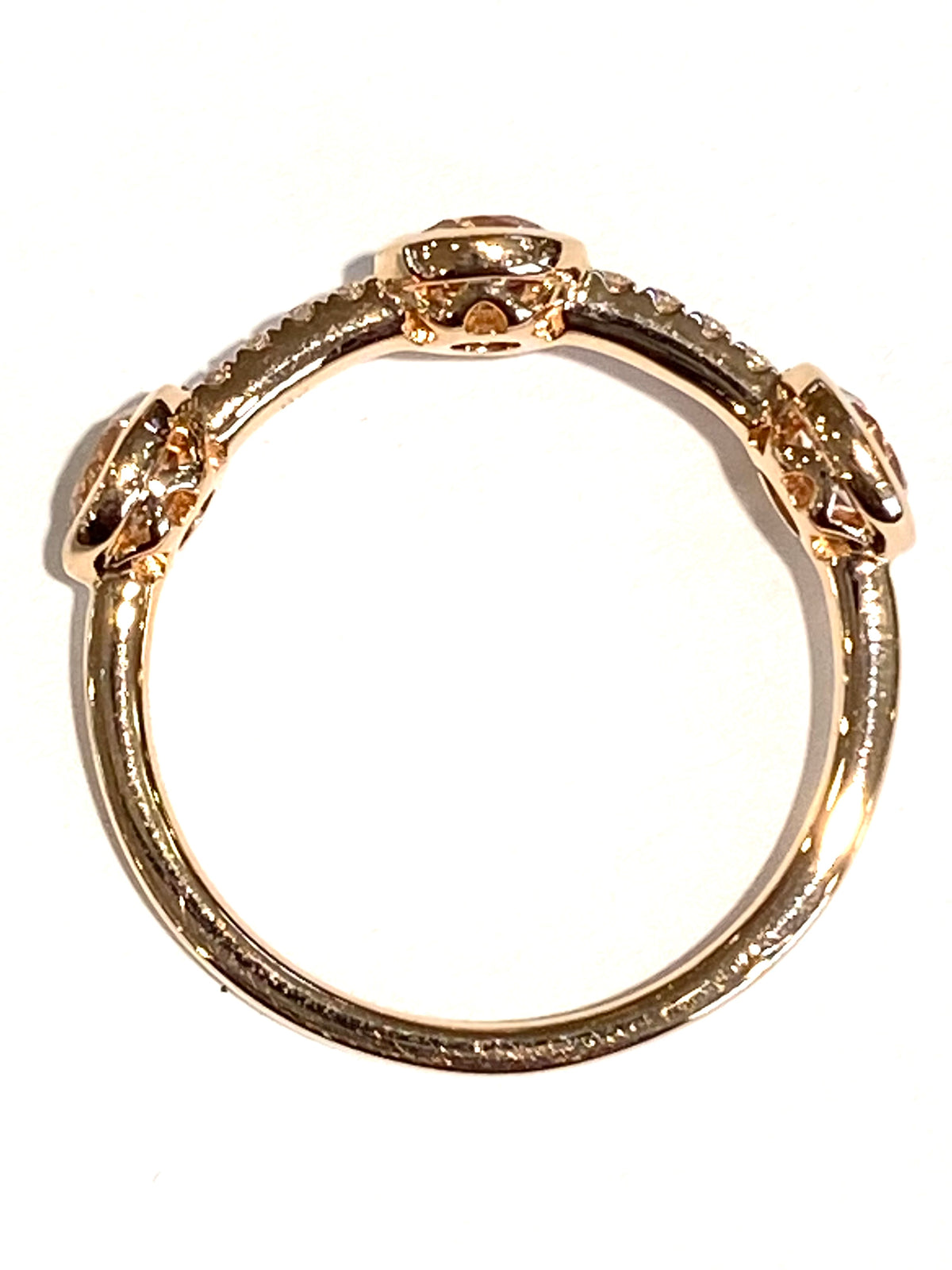 14k Rose Gold Morganite and Diamond Ring