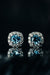 14k White Gold Aquamarine and Diamond Halo Earrings
