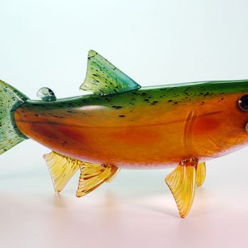Medium Golden Trout Glass Fish