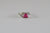 14k White Gold Pink Spinel and Diamond Ring
