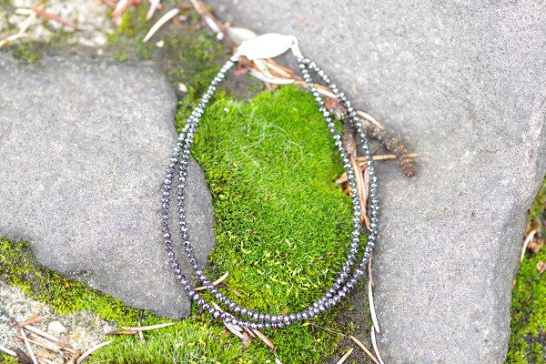 7 1/2&quot;&quot; Black Diamond Double Strand Bracelet