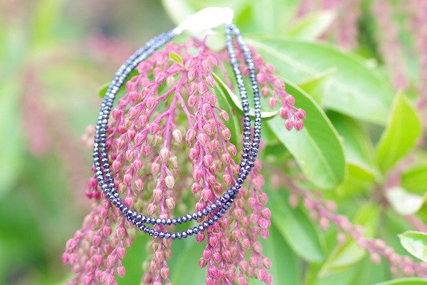 7 1/2&quot;&quot; Black Diamond Double Strand Bracelet