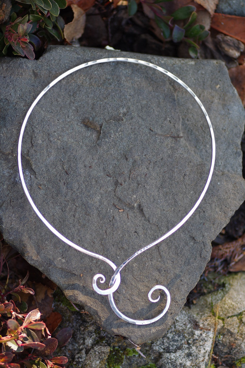 Hand Hammered Sterling Silver Collar