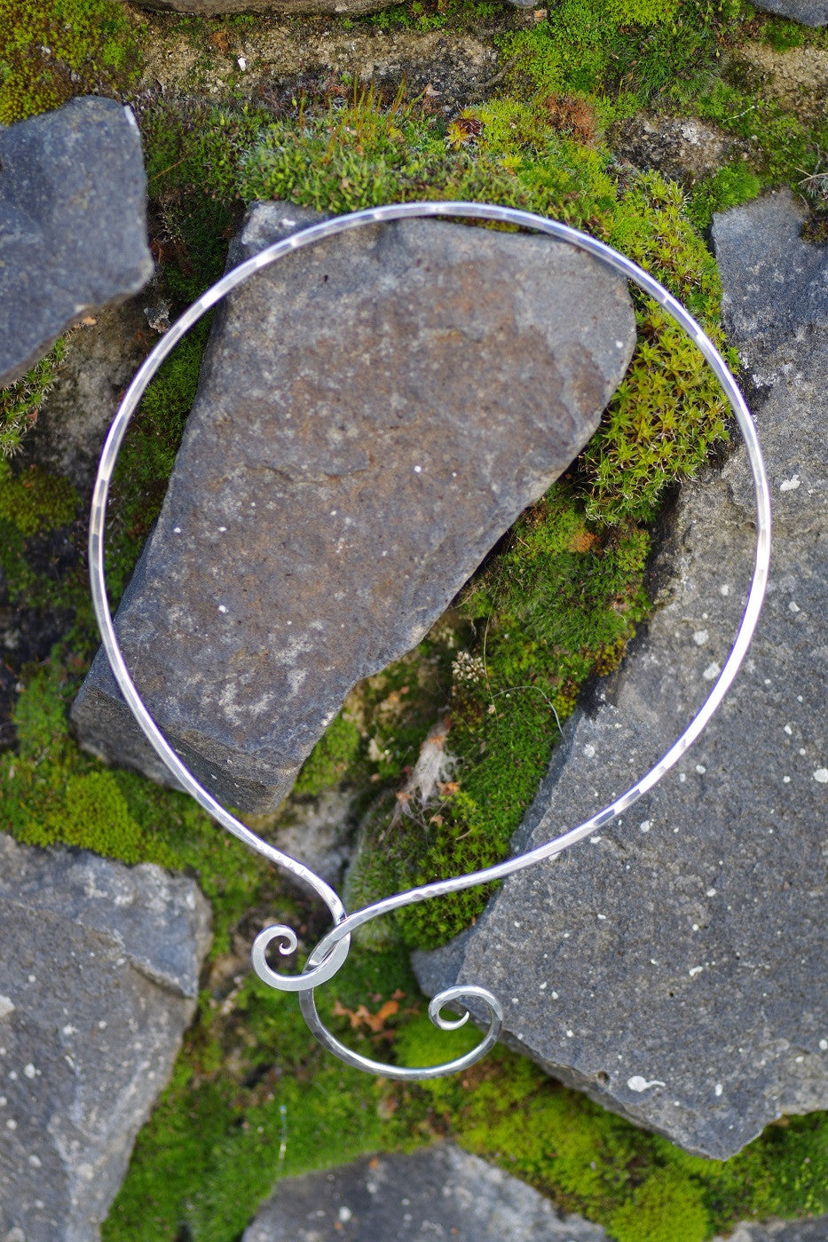 Hand Hammered Sterling Silver Collar