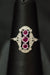 14k White Gold Ruby and Diamond Ring