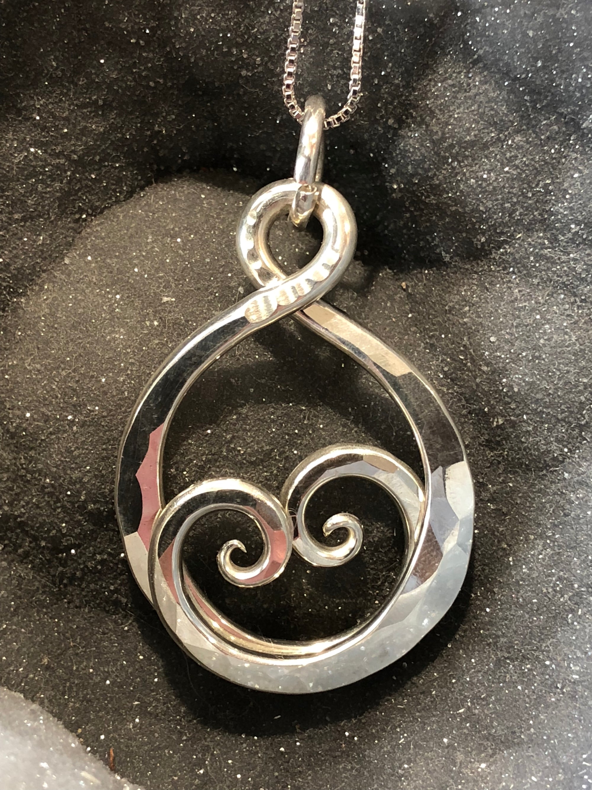 Sterling Silver Hammered Wrap Pendant