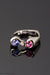 14k White Gold Tanzanite Pink Tourmaline and Diamond Ring