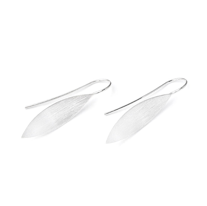Sterling Silver Open Leaf Earrings
