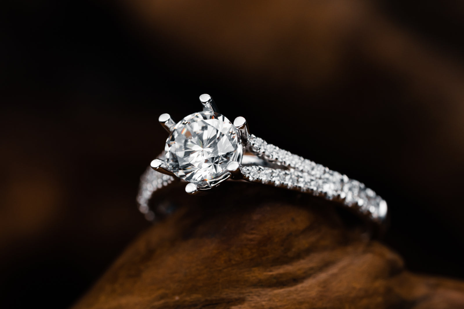 14k White Gold Diamond Mounting