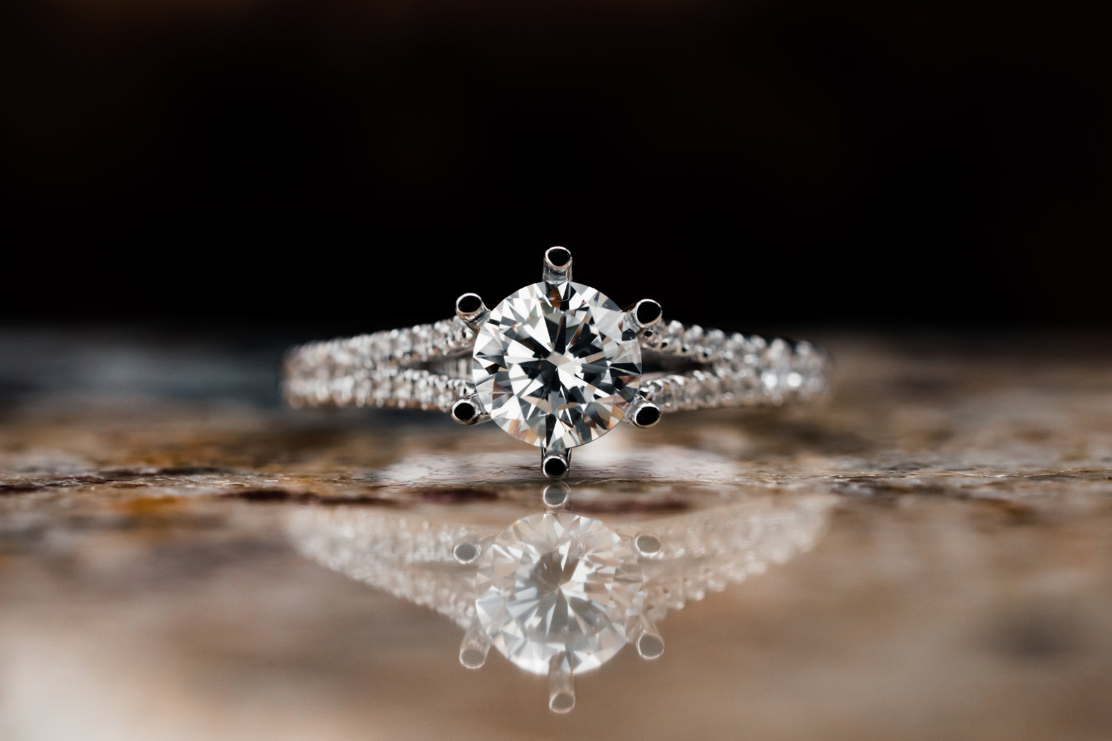 14k White Gold Diamond Mounting