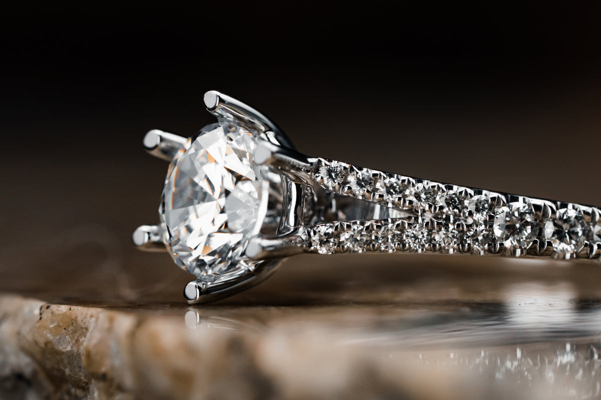 14k White Gold Diamond Mounting