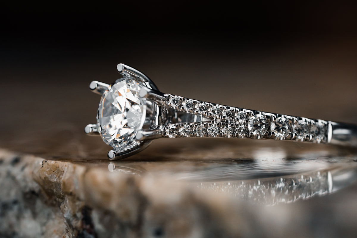 14k White Gold Diamond Mounting