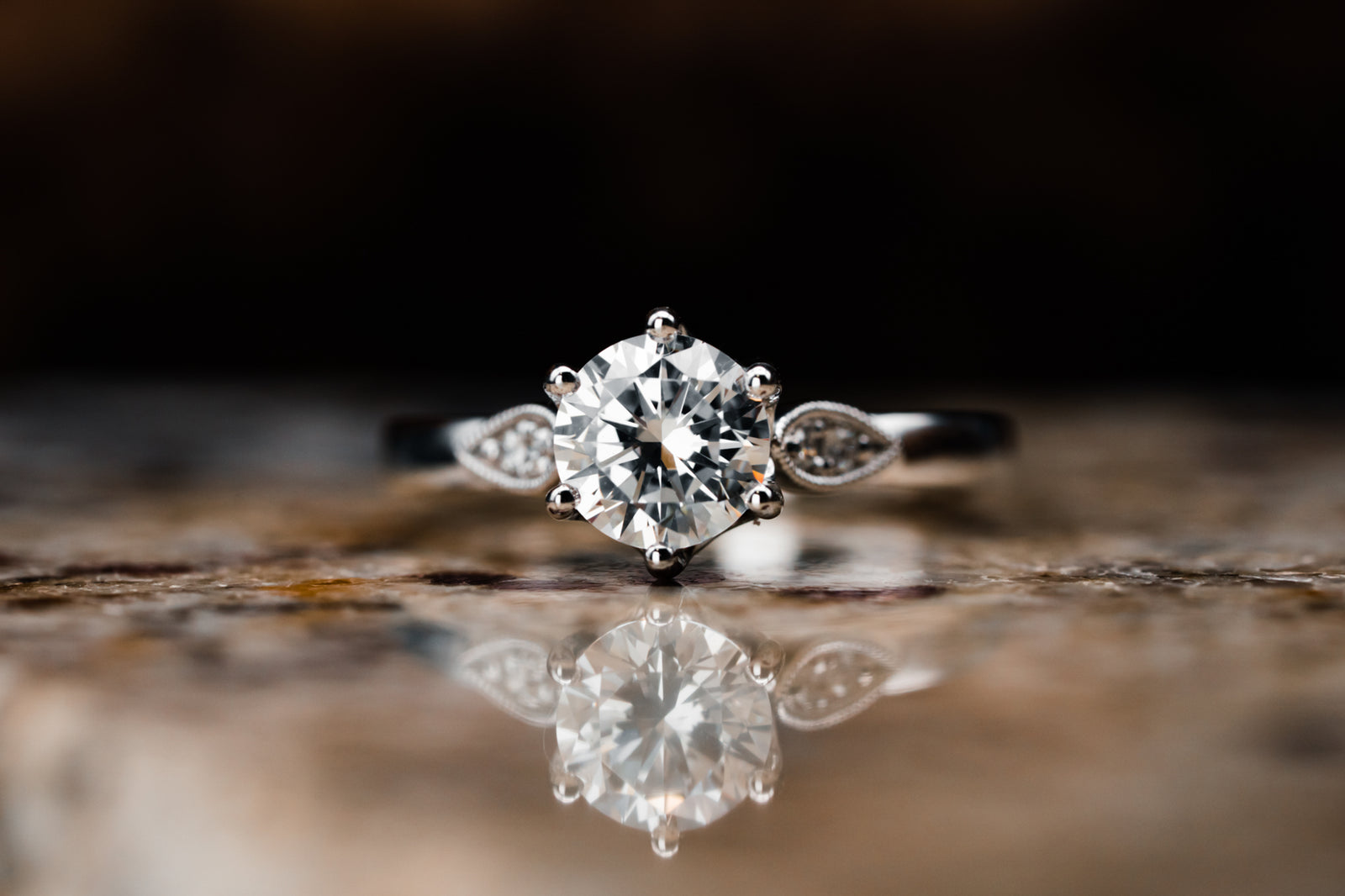 14k White Gold Diamond Mounting