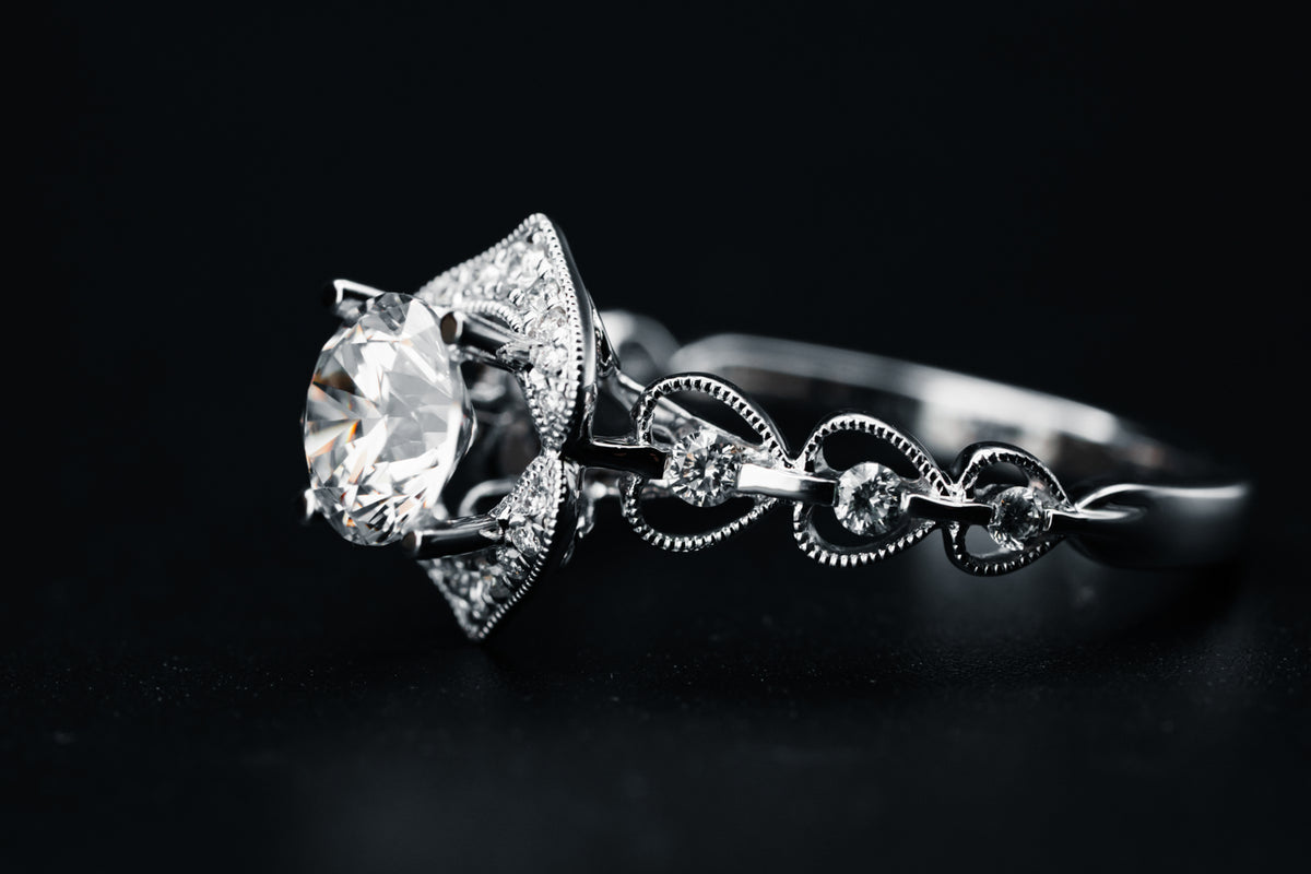 14k White Gold Diamond Mounting