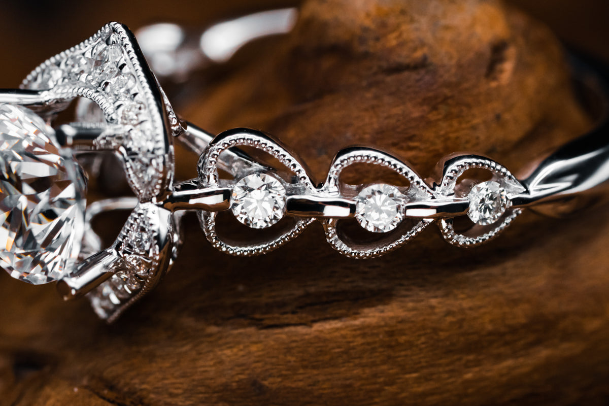 14k White Gold Diamond Mounting