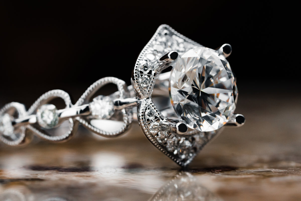 14k White Gold Diamond Mounting