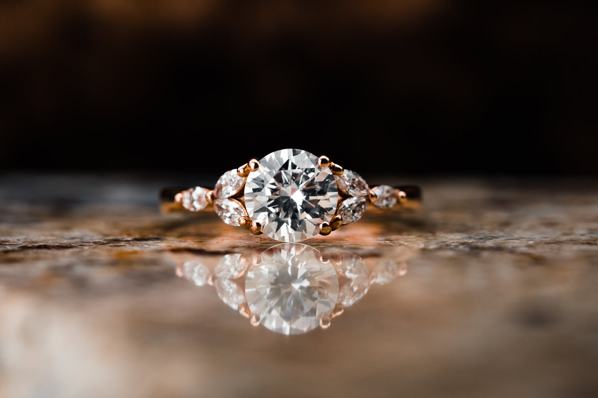 14k Rose Gold Diamond Mounting