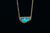 14k Yellow Gold Turquoise and Diamond Necklace