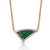 14k Yellow Gold Emerald and Diamond Pendant