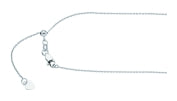 14k White Gold 22" 0.9mm Adjustable Wheat Chain