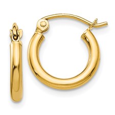 14k Yellow Gold Hoop Earrings