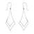 Sterling Silver Diamond Double Drop Earrings
