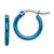 Stainless Steel Small Blue Hoop Earrings