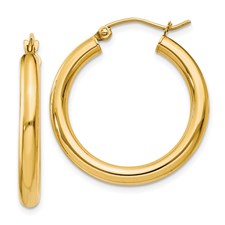 14k Yellow Gold Hoop Earrings