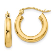 14k Yellow Gold Hoop Earrings