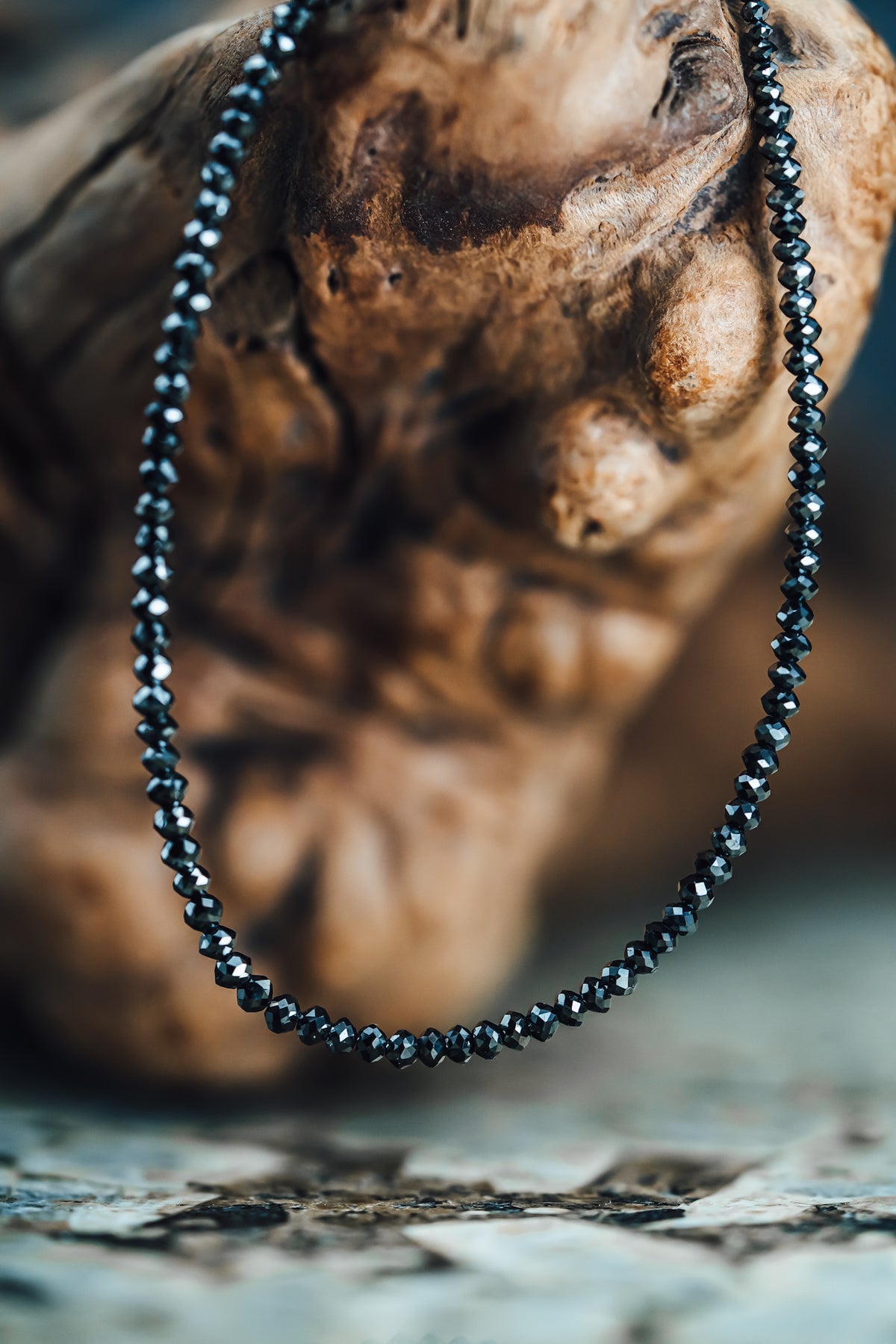 7&quot; Black Diamond Single Strand Bracelet