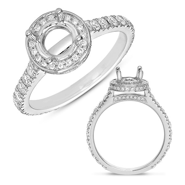 14k White Gold Diamond Mounting