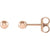 14k Rose Gold 3mm Ball Stud