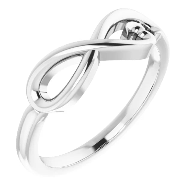 Sterling Infinity & Heart Ring