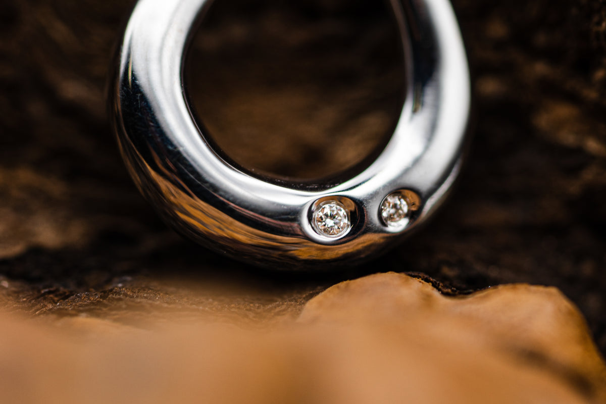 Sterling Silver Infinity Inspired Diamond Pendant