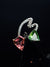 14k White Gold Pink and Green Tourmaline Pendant