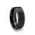 Flat Black Tungsten Ring with Brushed Center & Polished Edges