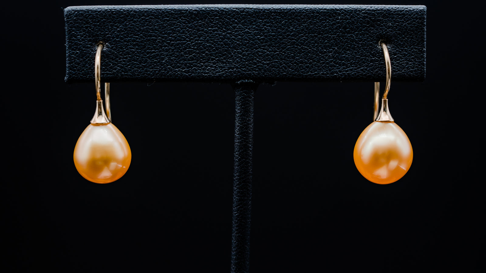 14k Yellow Gold South Sea Golden Pearl Earrings