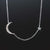 14k White Gold Moon and Stars Diamond Pendant