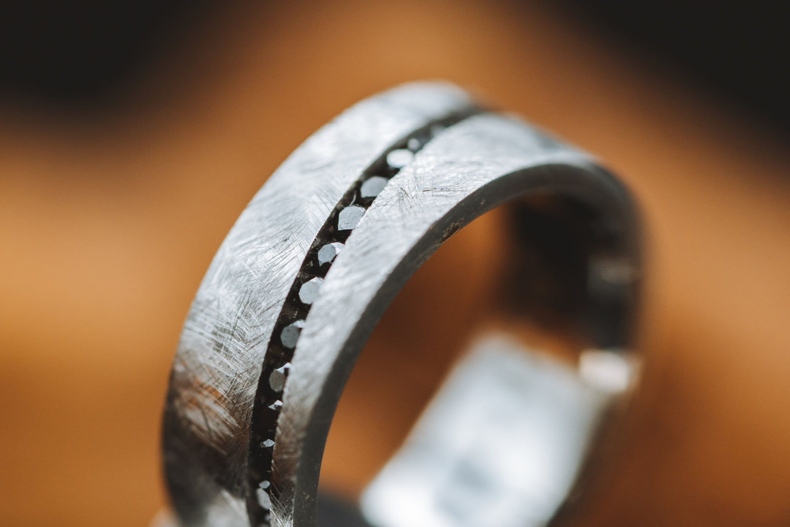 Cobalt Chrome Black Diamond Ring